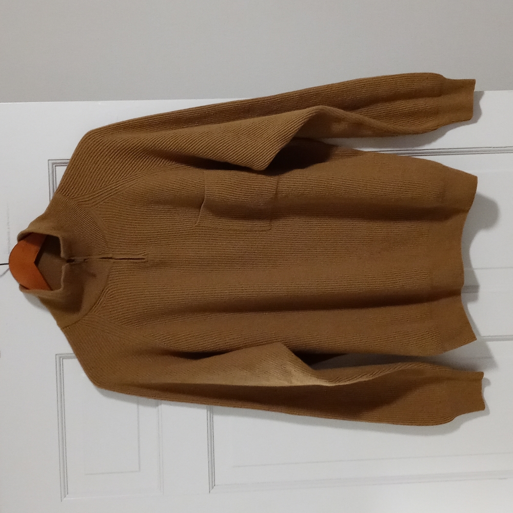 Men's Half-Zip Crewneck Sweater in Camel